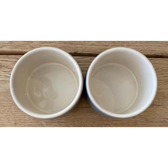 Le Creuset Stoneware Set of 2 Stackable Straight Wall 7 oz Ramekins Chambray NEW - Picture 6 of 8
